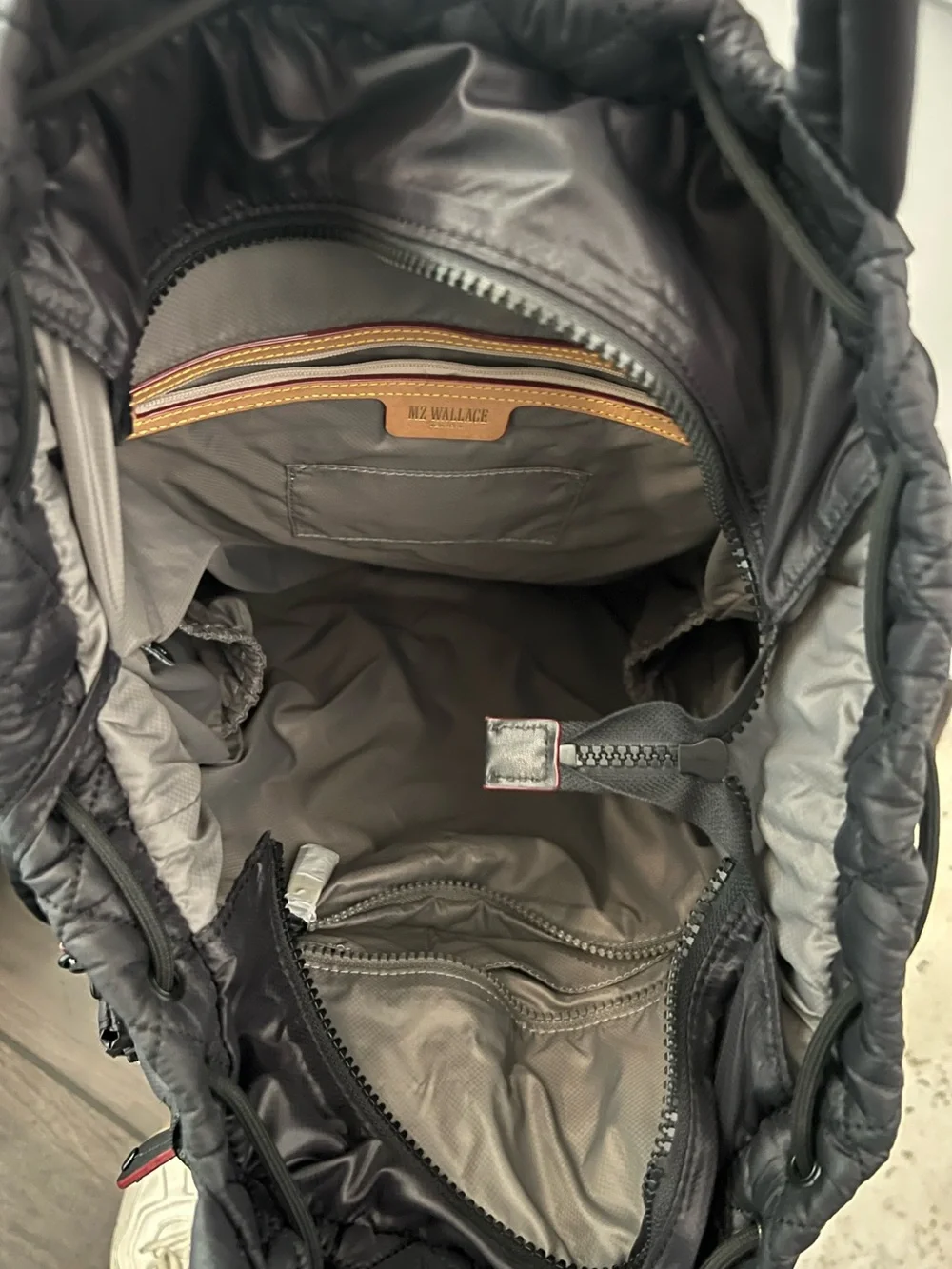 MZ Wallace DOUBLES Black Quilted Backpack Bag $295 NEW